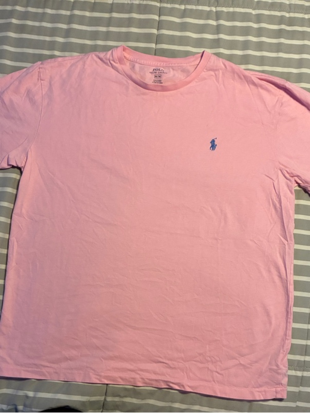 Polo by Ralph Lauren Pink Crewneck Tee with Blue Pony
